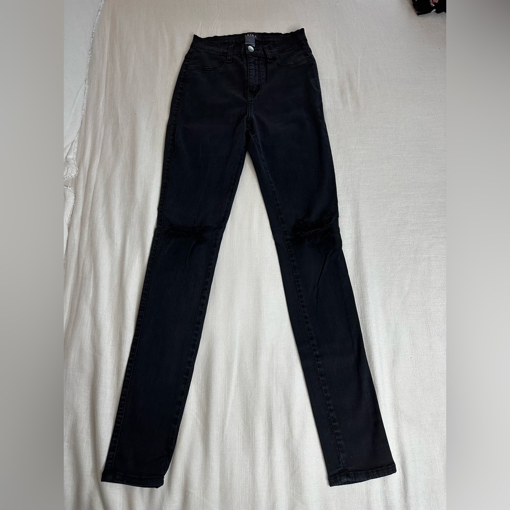 Akira Dark wash navy black high rise skinny jeans